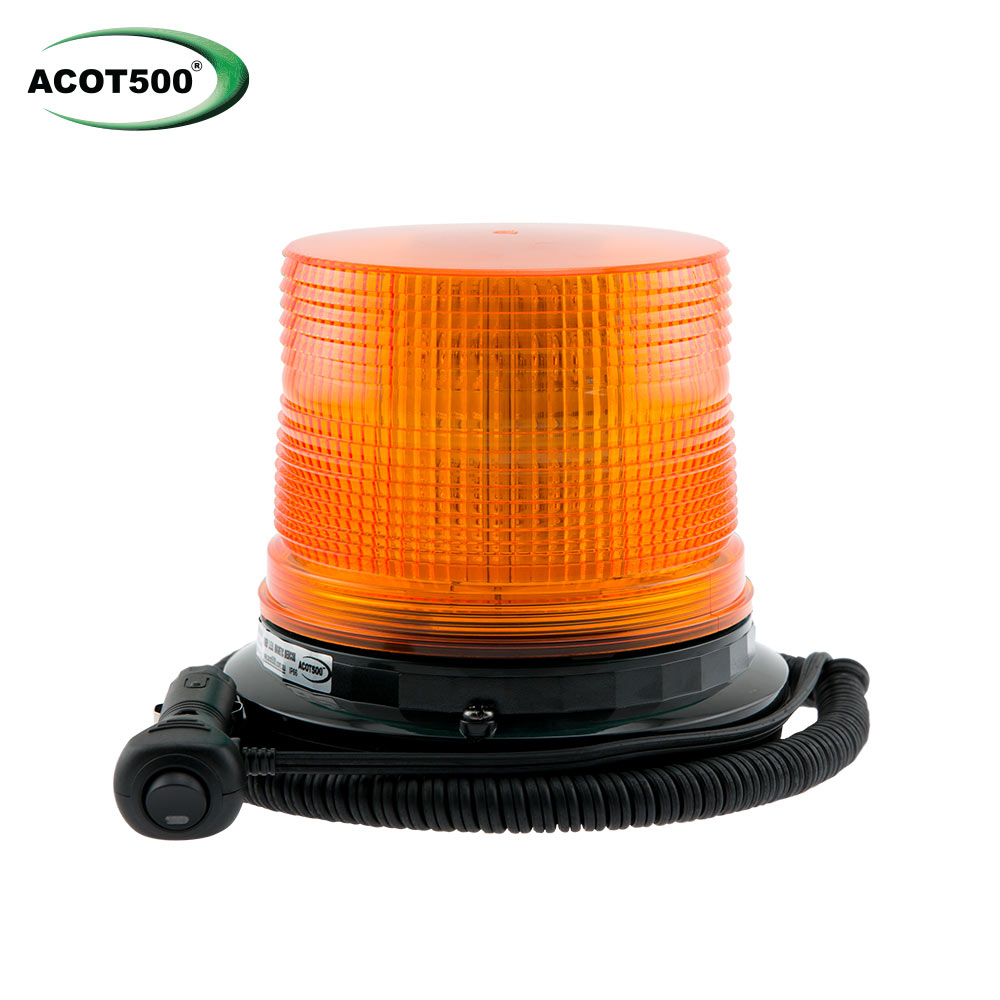 Large Amber Double Flash Strobe Beacon with Magnetic Base | Vision Safe
