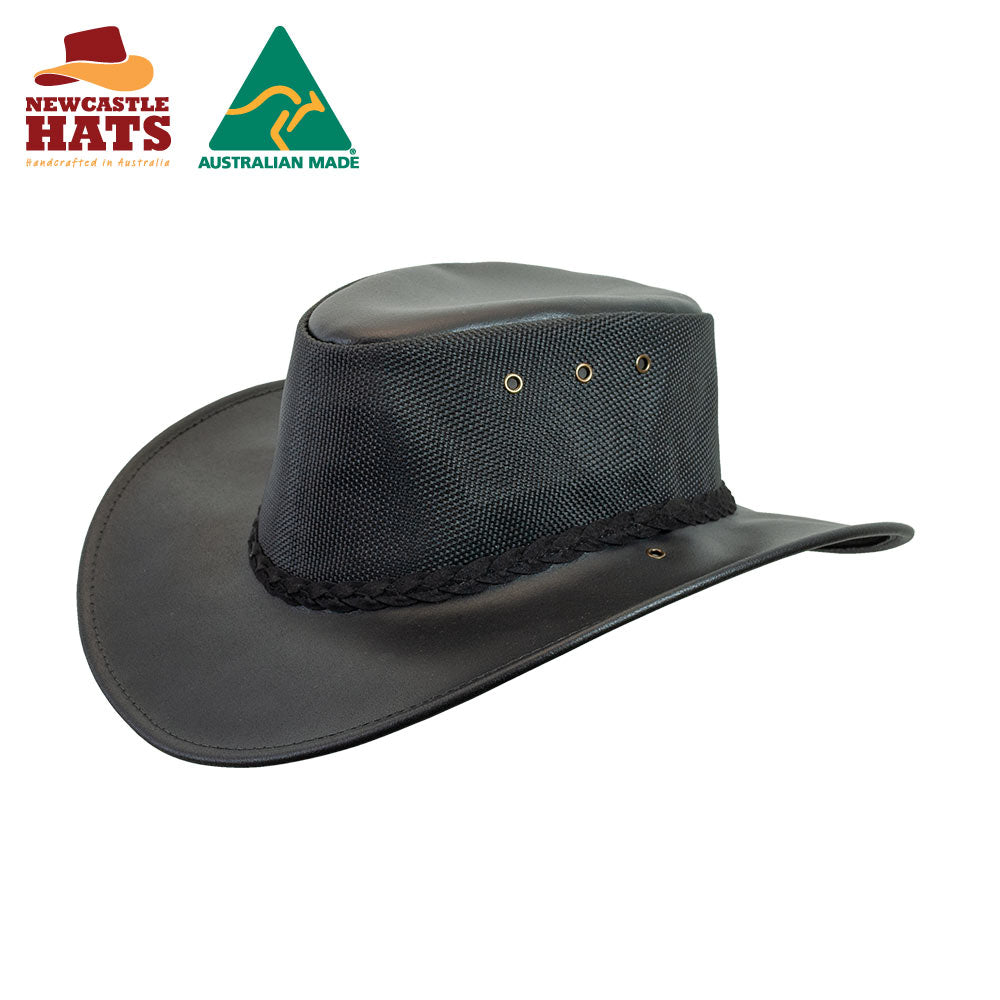 Murray Breeze Black Leather Hat | Vision Safe