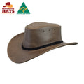 Murray Tawny Leather Wide Brim Hat | Vision Safe