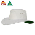 Nullarbor Breeze Hat - White and Bottle Green | Vision Safe