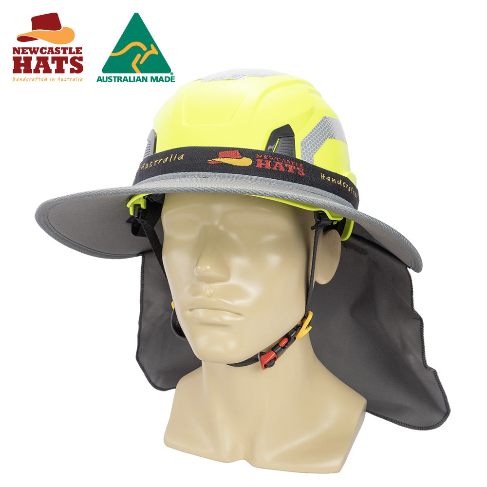Safety Helmet Brim with Sewn in Neck Flap | Vision Safe, view 4