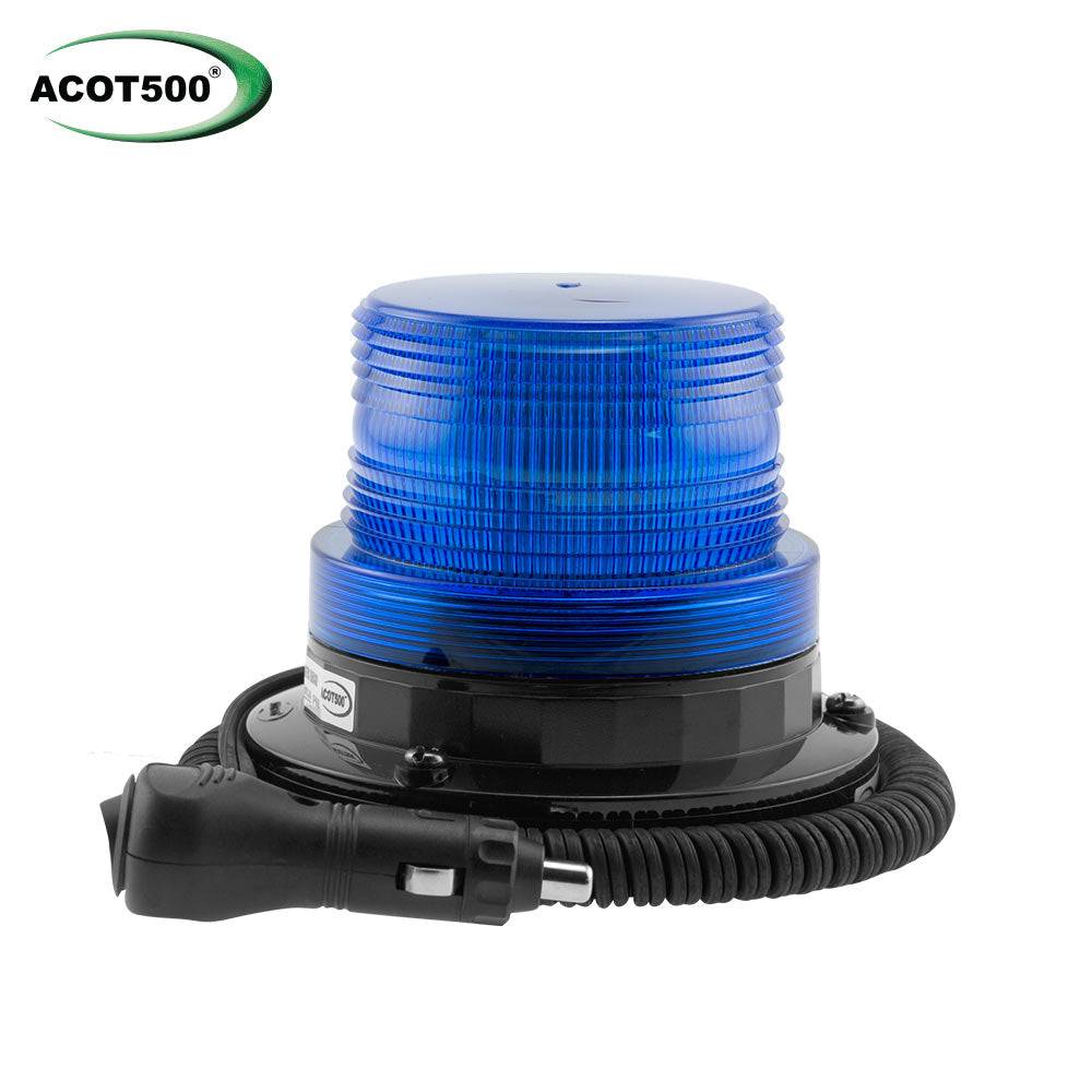 Blue Double Flash Small Strobe Beacon with Magnetic Base | Vision Safe