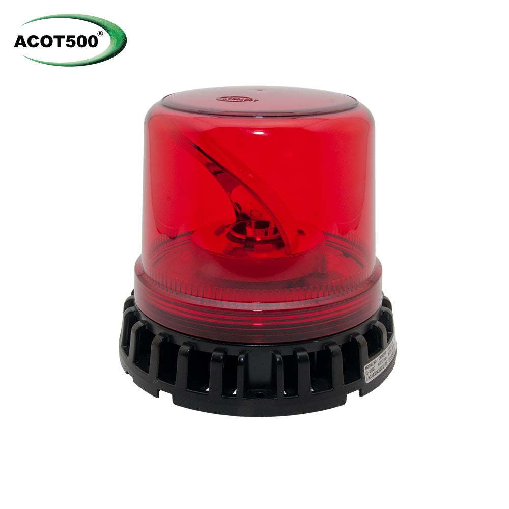 Titan Red Rotating LED Beacon 12-24V Hardwire | Vision Safe