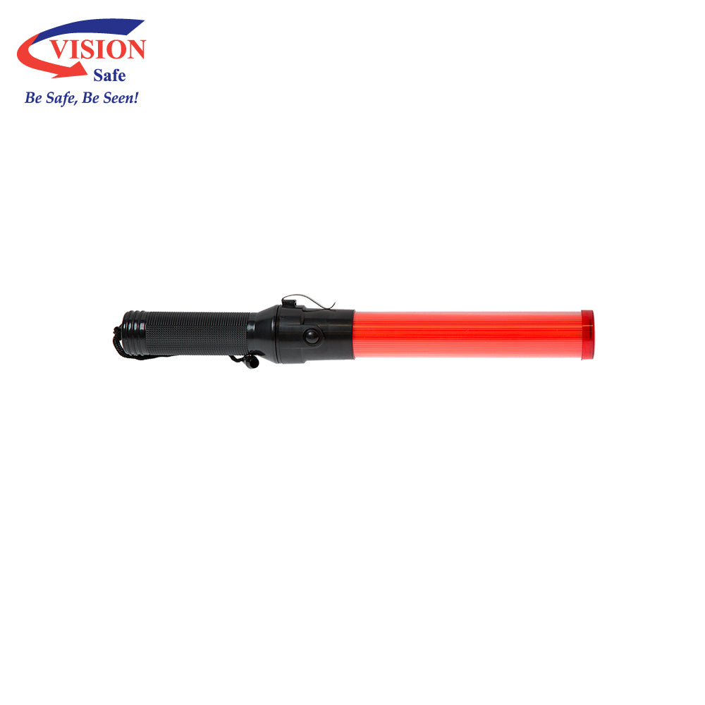 Traffic Control Baton - Red 42x410mm | Vision Safe