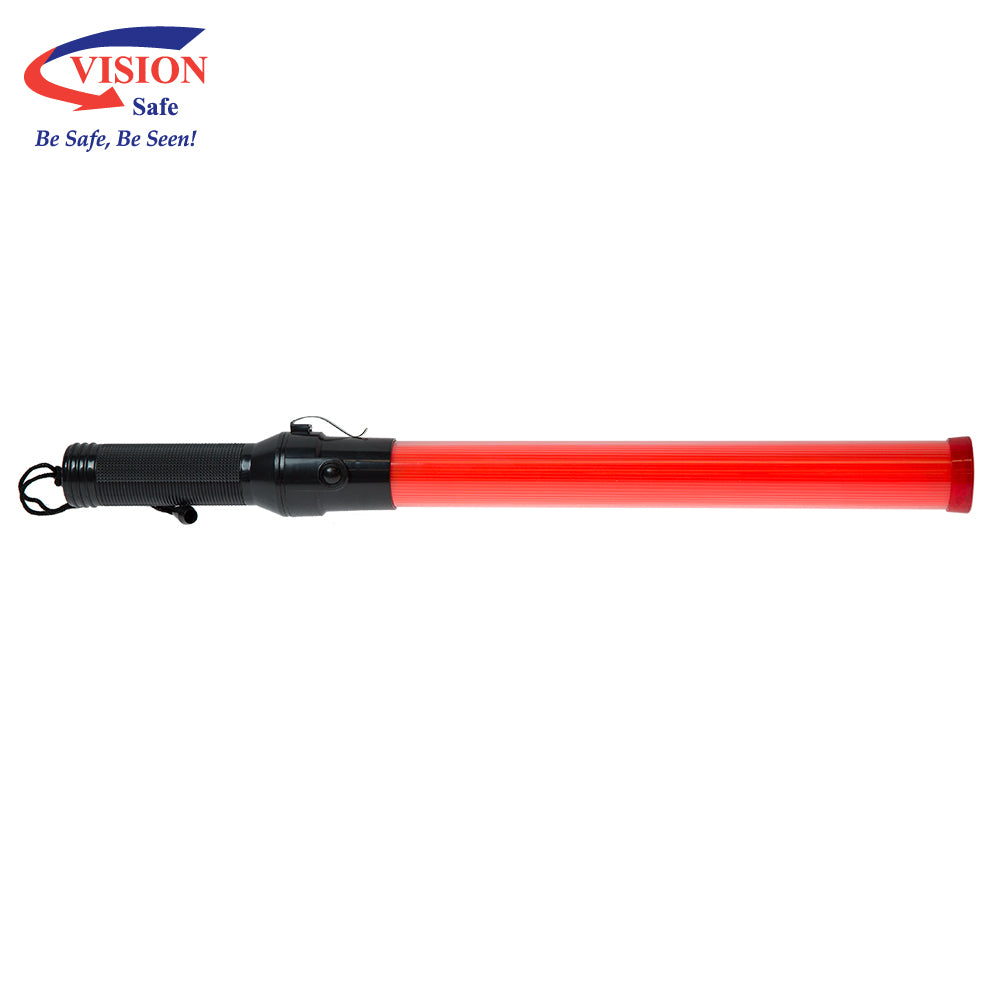 Traffic Baton Red 45x550mm with Dual Patterns | Vision Safe