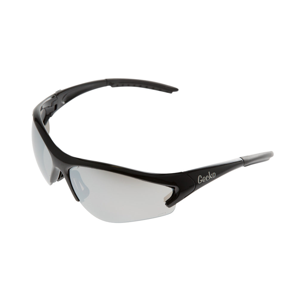 Gloss Black Safety Sunglasses with Smoke Lens | Vision Safe