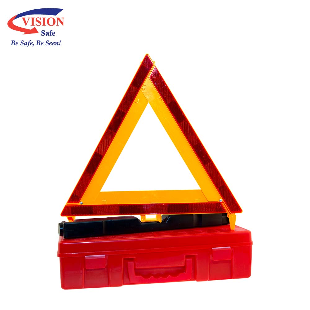 Folding Reflective Warning Triangles - 3 Pack | Vision Safe, view 2
