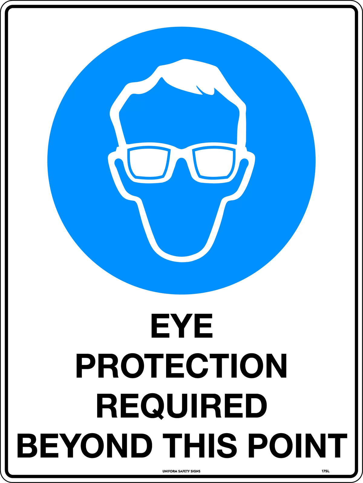 Poly Eye Protection Sign | Industrial Workshops | Uniform Safety Signs