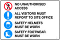 800x600mm Corflute Mandatory Sign | Construction Sites | Uniform Safety Signs