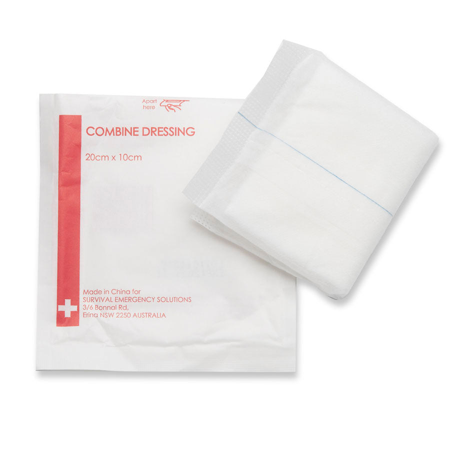 10cm x 20cm Sterile Combine Dressing | First Aid Kits | Survival, view 2