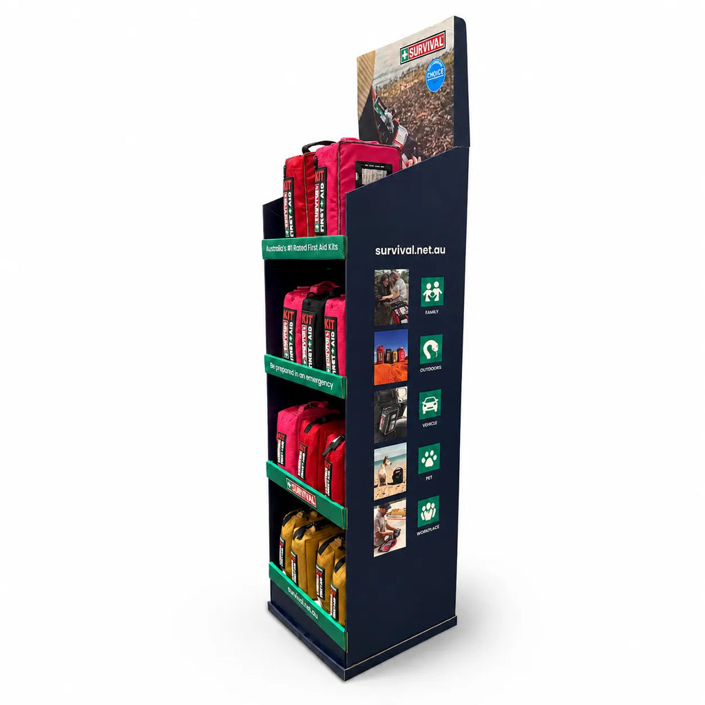 4 Tier Floor Stand | Retail Safety Equipment | Survival, view 2