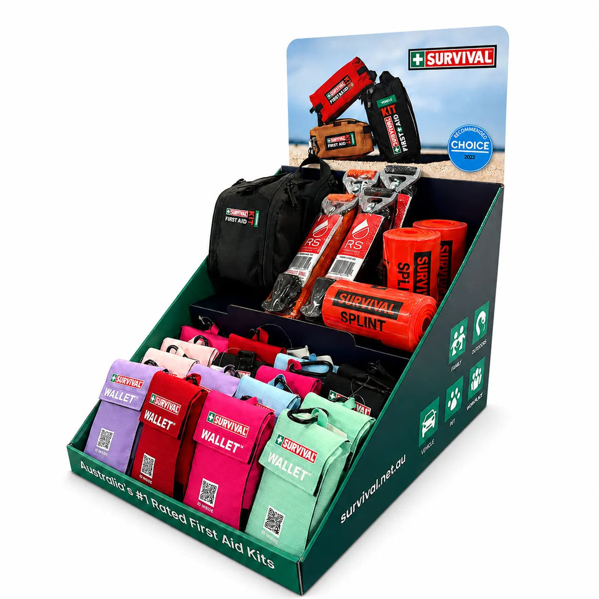 2 Tier Counter Display | Retail Point of Sale | Survival, view 2