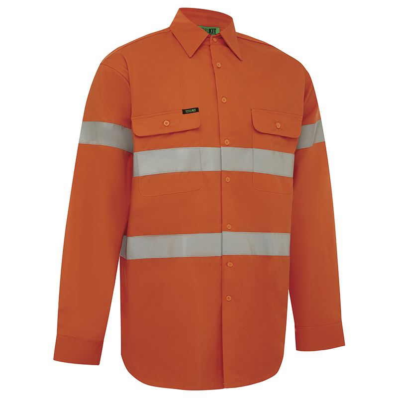 Hi Vis 2 Tone Regular Weight Taped Shirt - view 1