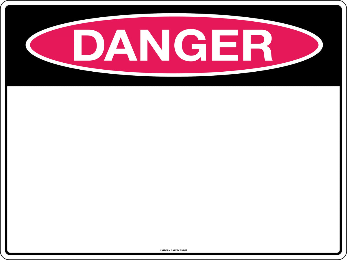 Self Adhesive Danger Blank | Construction & Mining | Uniform Safety Signs