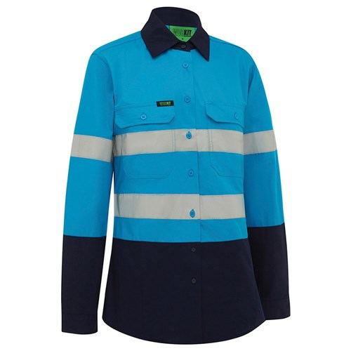 Hi Vis Women's Two Tone Lightweight Taped Shirt - view 3