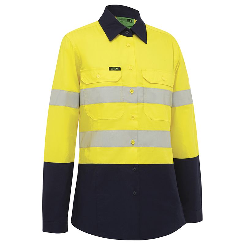 Hi Vis Women's Two Tone Lightweight Taped Shirt - view 4