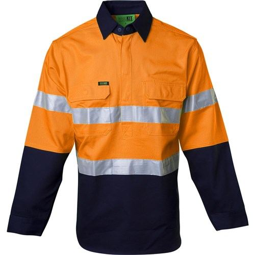 Hi Vis Two Tone Dual Weight Taped Shirt - view 1