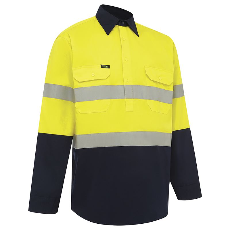 Hi Vis Two Tone Dual Weight Taped Shirt - view 2