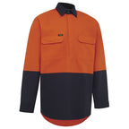 Hi Vis 2 Tone Closed Front Dual Weight Shirt - view 1