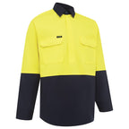 Hi Vis 2 Tone Closed Front Dual Weight Shirt - view 2