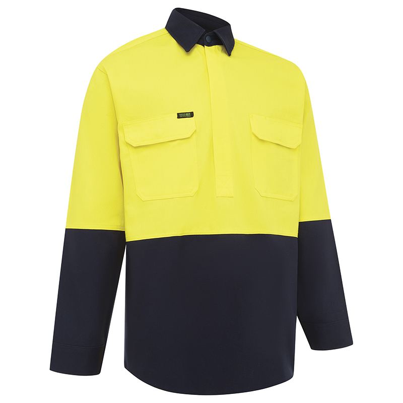 Hi Vis 2 Tone Closed Front Dual Weight Shirt - view 2