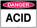 Metal Danger Acid Sign | Chemical Storage Areas | Uniform Safety Signs