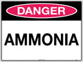 Metal Danger Ammonia Sign | Chemical Storage Areas | Uniform Safety Signs