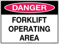 600x400mm Forklift Area Sign | Warehouse Logistics | Uniform Safety Signs