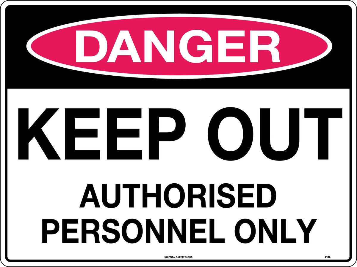 Self Adhesive Danger Keep Out Sign | Restricted Areas | Uniform Safety Signs