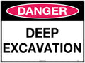 Corflute Danger Deep Excavation Sign | Construction Sites | Uniform Safety Signs