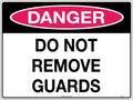 Self Adhesive Danger Guard Sign | Industrial Machinery | Uniform Safety Signs