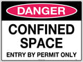 Permit Self Adhesive Confined Space Sign | Industrial Sites | Uniform Safety Signs