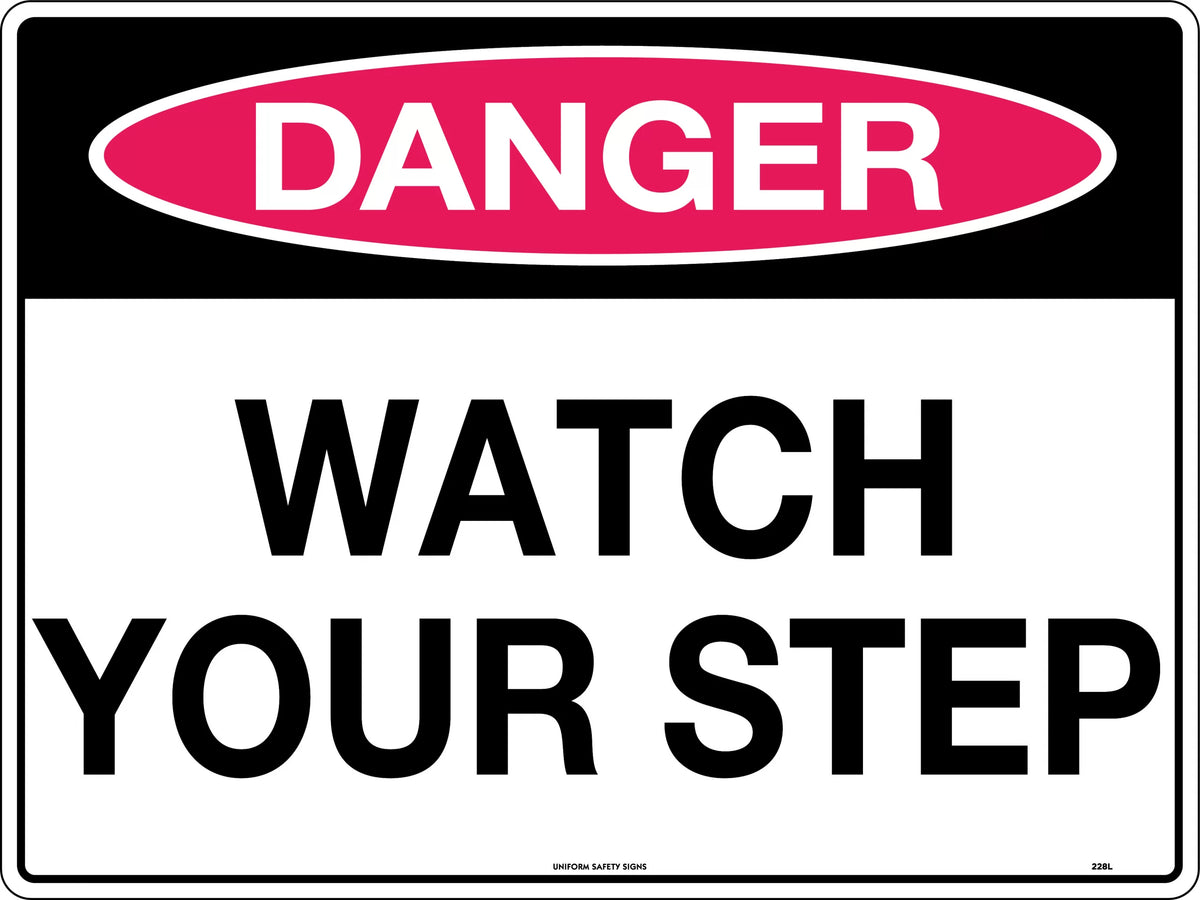 Metal Watch Your Step Sign | Industrial Walkways | Uniform Safety Signs