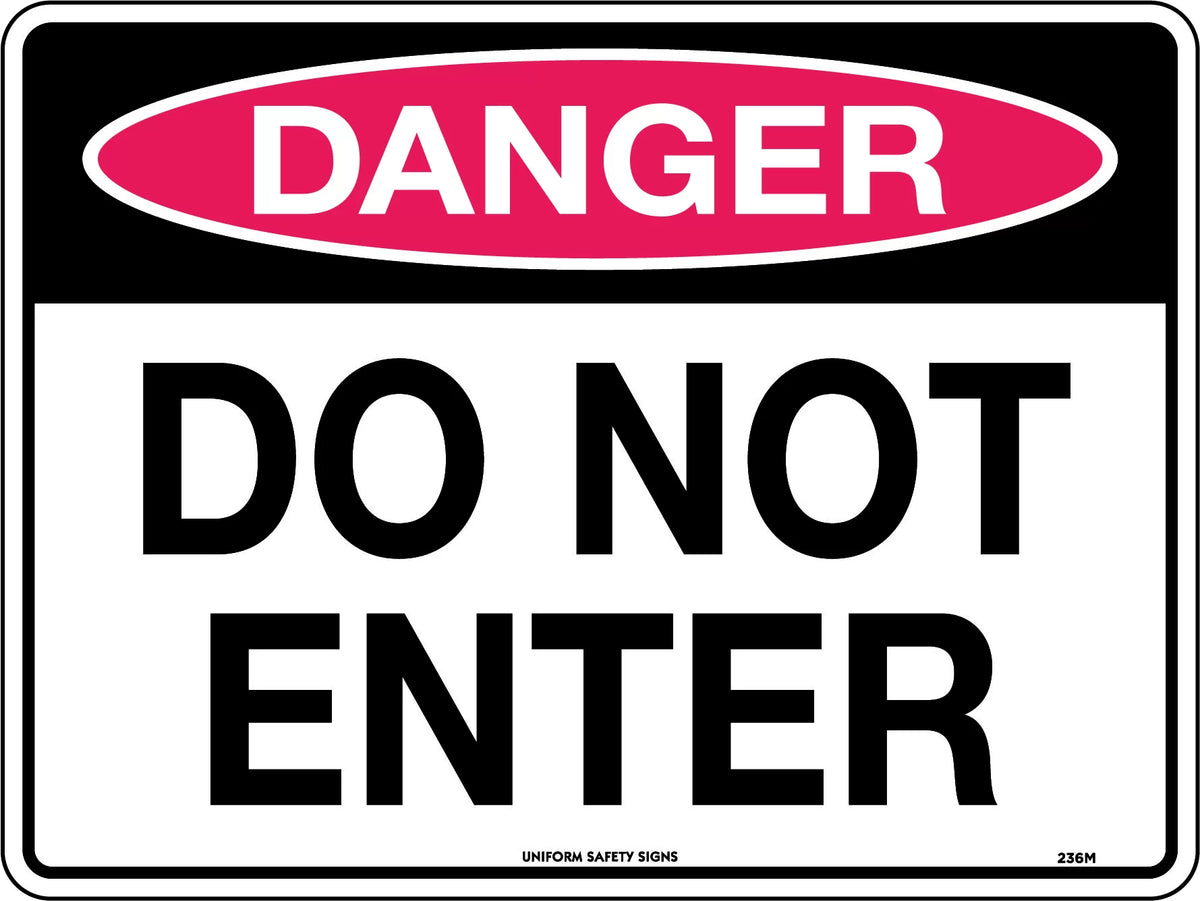 600x400mm Poly Danger Sign | Restricted Site Access | Uniform Safety Signs