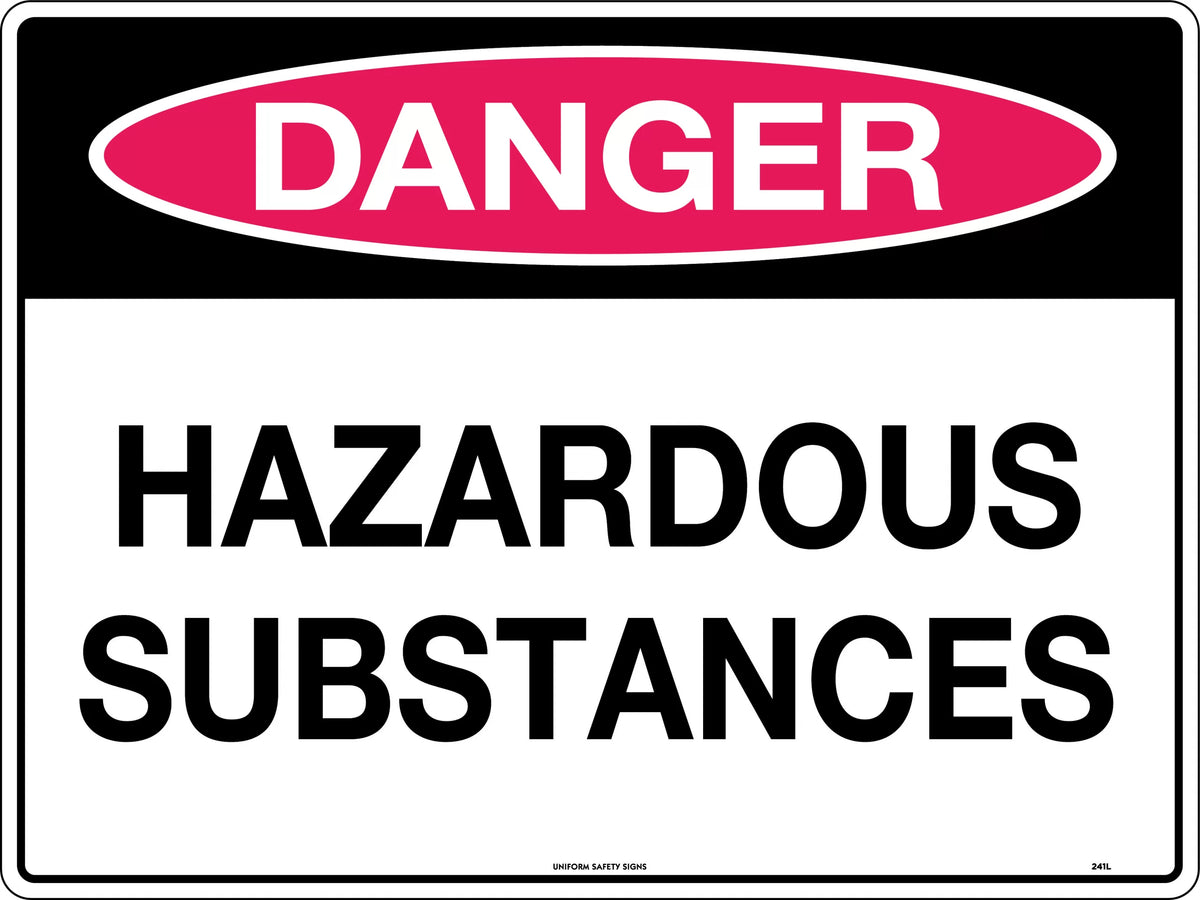 300x225mm Hazardous Substances Sign | Chemical Storage | Uniform Safety Signs