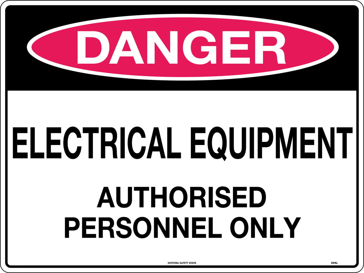 600x400mm Danger Electrical Sign | Plant Rooms | Uniform Safety Signs
