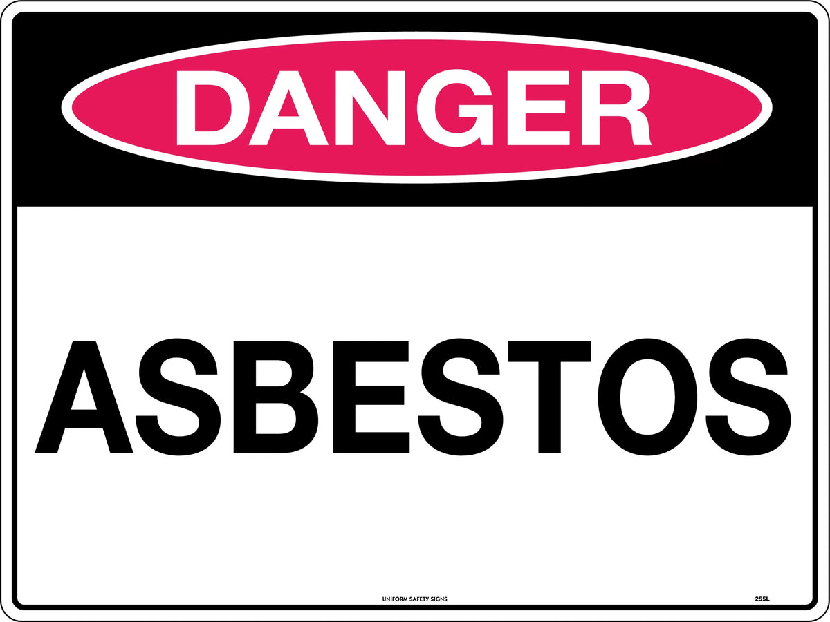 Metal Danger Asbestos Sign | Industrial Sites | Uniform Safety Signs