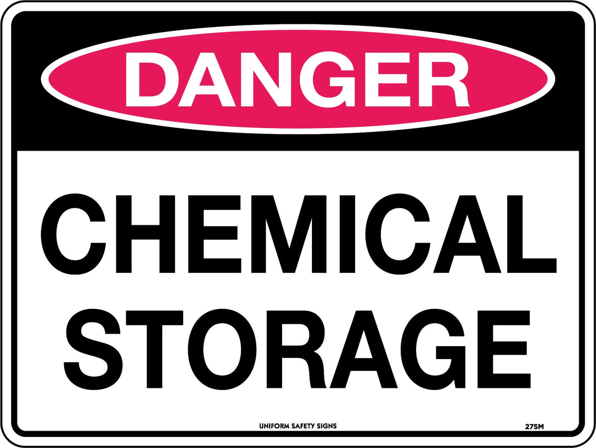 Metal Chemical Storage Sign | Industrial Warehouses | Uniform Safety Signs