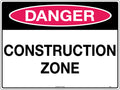 Corflute Danger Construction Zone Sign | Site Perimeters | Uniform Safety Signs