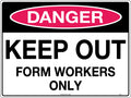 600x400mm Poly Danger Sign | Construction Zones | Uniform Safety Signs