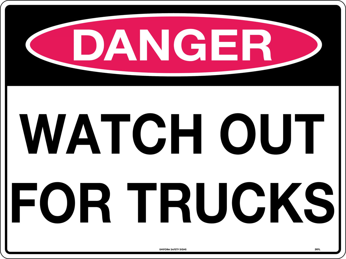 Metal Danger Look Out for Trucks | Mining & Construction | Uniform Safety Signs
