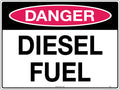 140x120mm Self Adhesive Danger Diesel Fuel Safety Sign - Pkt Of 4 | Uniform Safety Signs