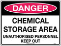 Metal Chemical Storage Danger Sign | Industrial Sites | Uniform Safety Signs