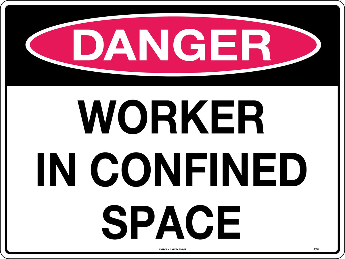 Confined Space Danger Sign | Industrial Site Safety | Uniform Safety Signs