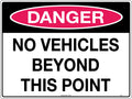 Metal Danger No Vehicles Sign | Site Access Control | Uniform Safety Signs