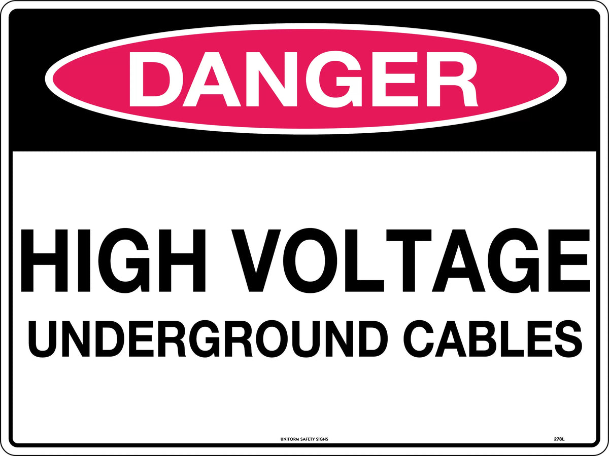 Poly Danger High Voltage Sign | Electrical Sites | Uniform Safety Signs