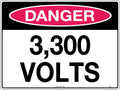 3,300 Volts Danger Sign | Electrical Substations | Uniform Safety Signs