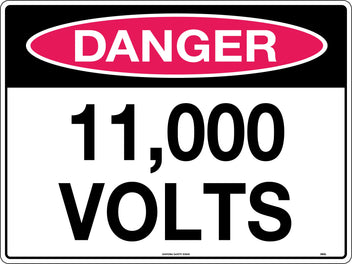 11,000 Volts Danger Sign | Electrical Substations | Uniform Safety Signs