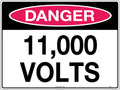 600x400mm Danger 11,000 Volts Sign | Electrical Substations | Uniform Safety Signs