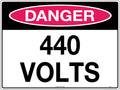 Metal Danger 440 Volts Sign | Electrical Substations | Uniform Safety Signs